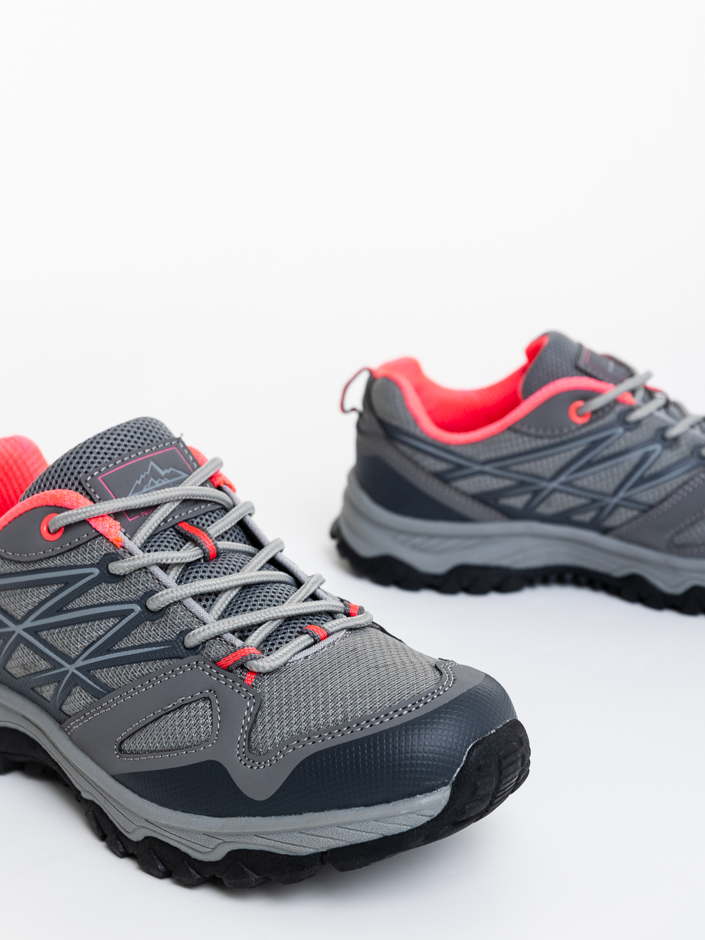 Pantofi sport dama gri material textil
