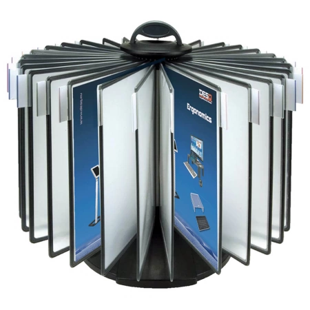 Display birou, rotativ, cu 30 buzunare A4