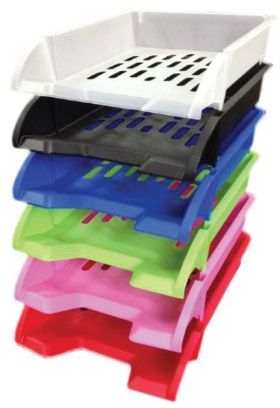 Suport orizontal pentru organizarea documentelor din plastic