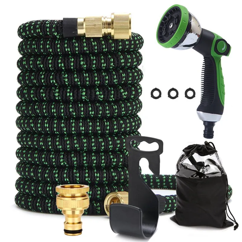 Furtun extensibil de gradina expansiune 15 m, Culoare Verde