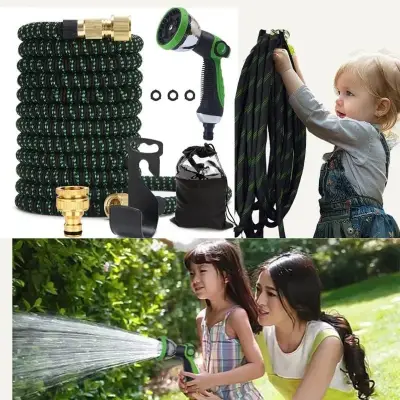 Furtun extensibil de gradina expansiune 15 m, Culoare Verde 1