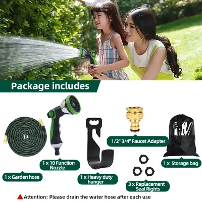 Furtun extensibil de gradina expansiune 15 m, Culoare Verde 3