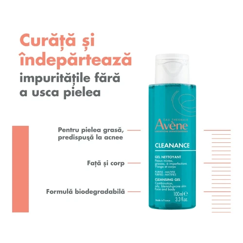 Avene Cleanance Gel Curatare pentru tenul gras cu tendinta acneic 1