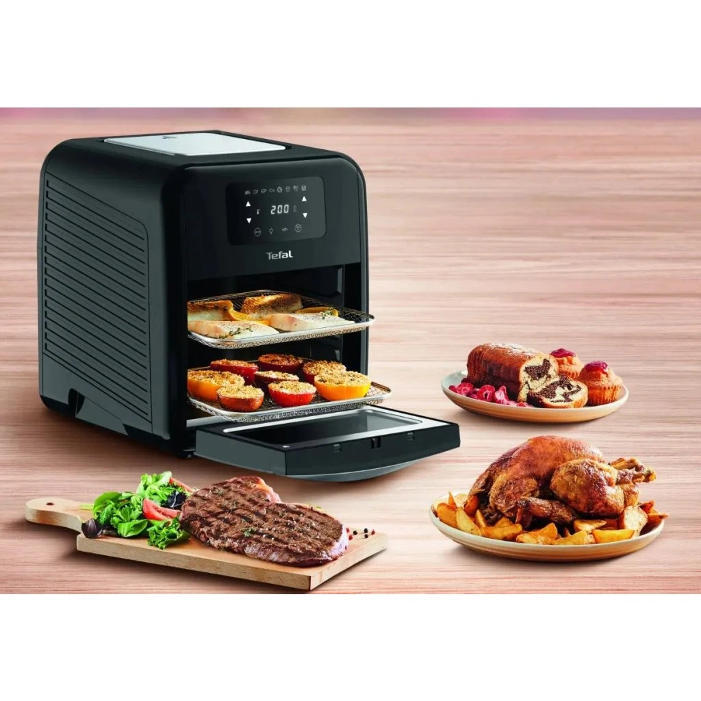Friteuză cu aer cald EASY FRY OVEN GRILL, Tefal, Negru