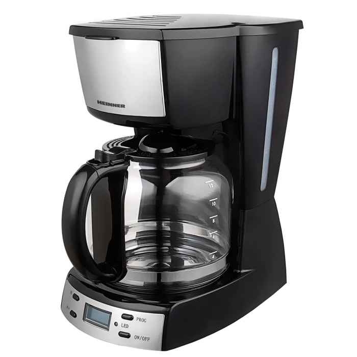 Cafetiera Heinner HCM-D918X, Putere 900 W, Capacitate 1.8 l Timer 1