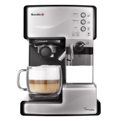 Espressor Manual cu Lapte Prima Latte Argintiu Breville