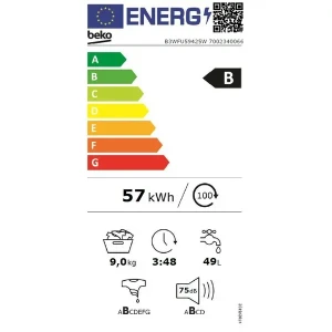 Masina de spalat rufe frontala Beko, 9 kg, 1400 rpm, Alb 3