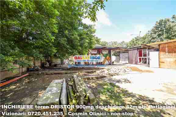 Inchiriere teren DRISTOR str. Patlaginei 900 mp deschidere 42 m 1