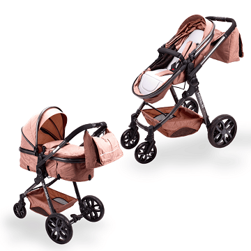 Carucior Copii Transformabil 2 in 1, 0-36 luni, Crem