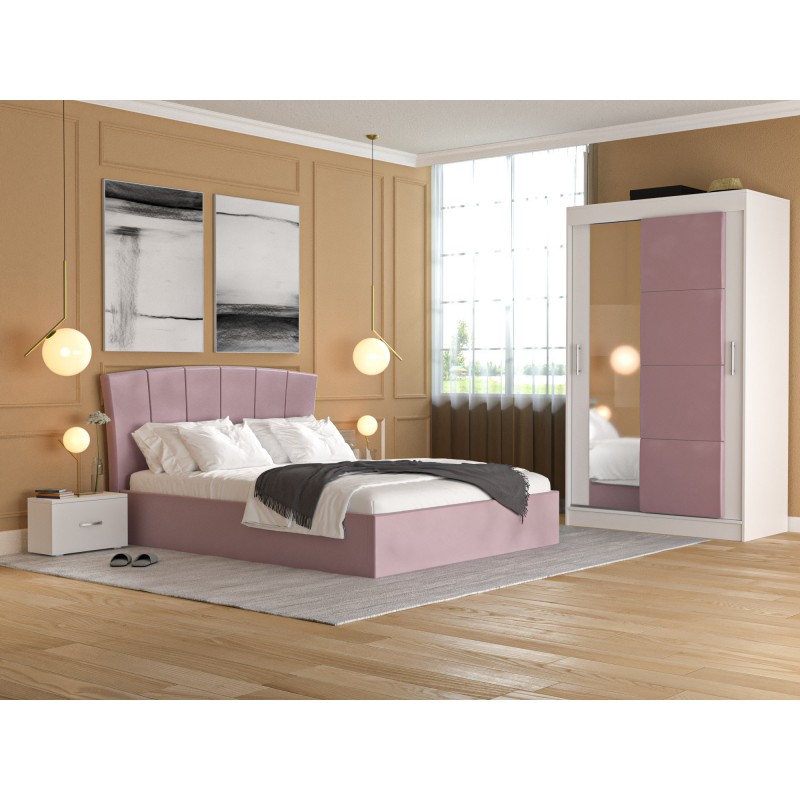 Dormitor Bianco Roz Dressing oglinda 120 cm, mobila copii fete