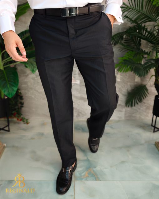Pantaloni eleganti, Negru lana si in