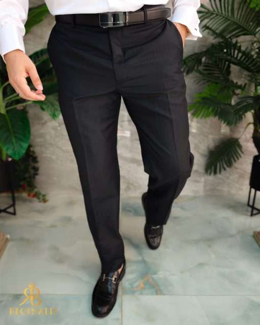 Pantaloni eleganti, Negru lana si in